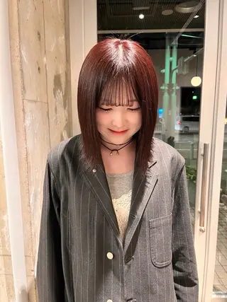 ミディアム カラー piilo /佐田國 友真のヘアスタイル