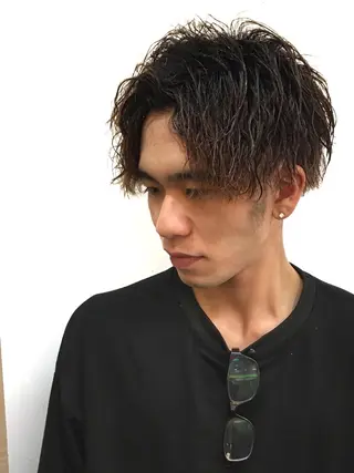 ミディアム 予約1000件超 ✨メンズパーマのヘアスタイル
