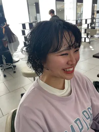 ミディアム パーマ PROGRESS Harukiのヘアスタイル