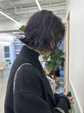 ショート パーマ ボブ/レイヤー/ケア パーマ/リュウタのヘアスタイル