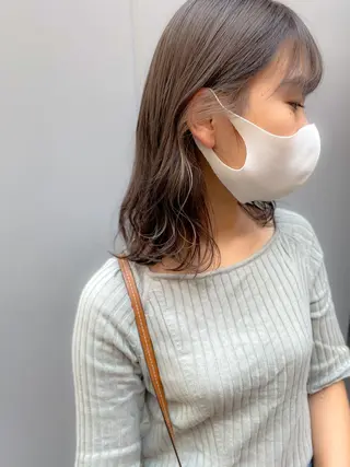 ミディアム カラー ヘアアレンジ 竹内啓太 ボブのヘアスタイル