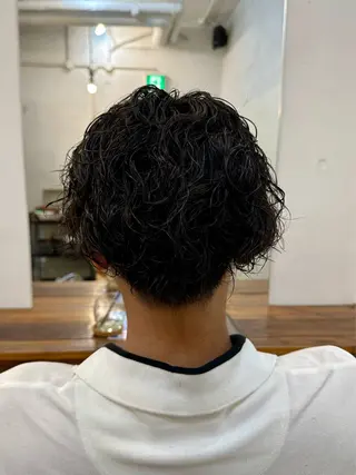 ミディアム パーマ メンズ カットモデル募集中/ たなかはやとのヘアスタイル