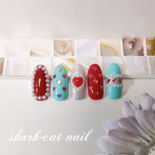 ネイル サメ猫 マーヤのネイルデザイン