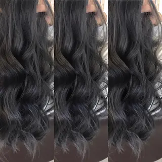 ロング カラー ハイライト、レイヤー カット/西梅田/中西のヘアスタイル