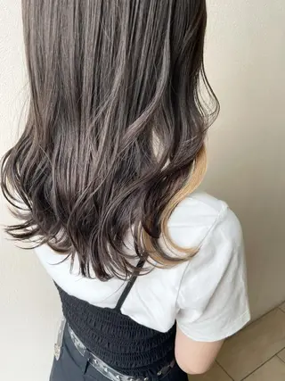 セミロング カラー 沢田 瞳のヘアスタイル