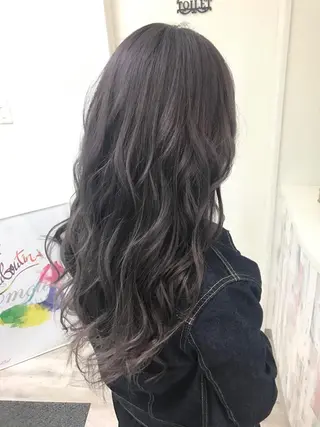 ロング カラー 前髪カット無料🎉 髪質改善✨影山湧市のヘアスタイル