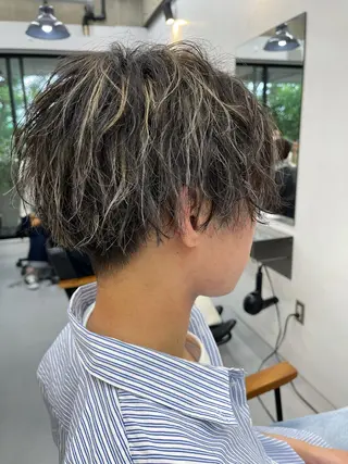 カラー メンズ 森本裕/オーナー/ スパイラルパーマのヘアスタイル