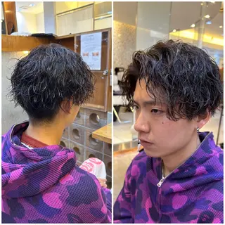 パーマ メンズスタイル 完全再現/仁翔のヘアスタイル