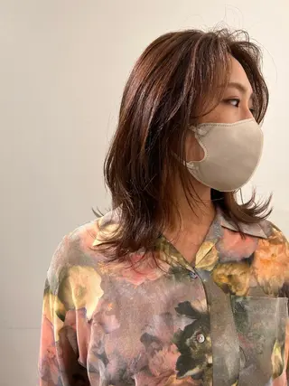 ミディアム カラー ✨ハイライトの達人 ボブ/ショート/雪下のヘアスタイル