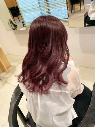 セミロング カラー 🕊️小顔カット 暖色系🍒/偉楓のヘアスタイル