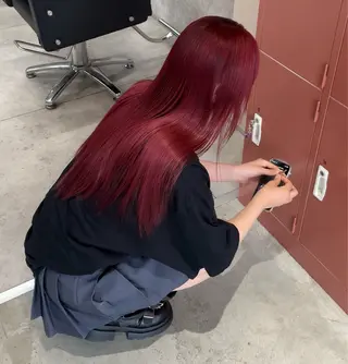 ロング カラー 色落ちまで2度綺麗な ハイトーン⭐️ヨシキのヘアスタイル