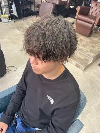 パーマ メンズ Agu hair act 姫路駅前おみぞ筋店所属・カワモト ソウタのヘアスタイル