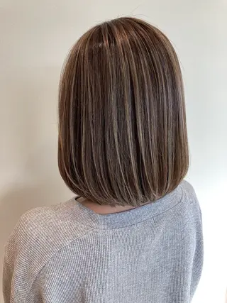 ミディアム カラー Hair&Make ange 中野店のヘアスタイル