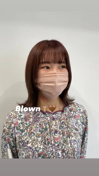 ミディアム カラー loely 💞miyuのヘアスタイル