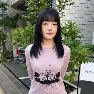 セミロング 似合わせカラー🪩 SAYA 👗のヘアスタイル