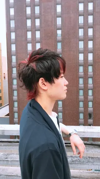 ショート カラー メンズ ハイライト✨髪質改善 TAKAさんです😊のヘアスタイル