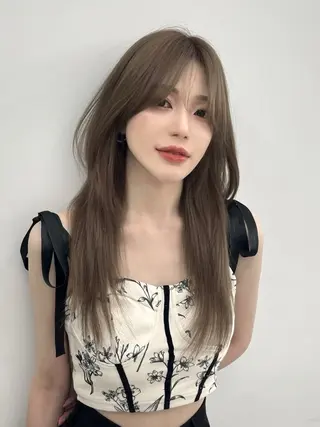 セミロング カラー パーマ ヘアアレンジ 韓国ヘア×顔まわり 🇰🇷和知拓郎のヘアスタイル