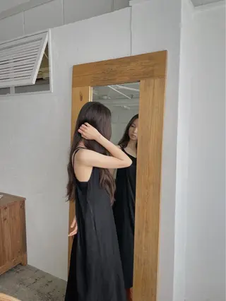 ミディアム カラー 梅田／ベージュ レイヤー／ヌマタのヘアスタイル