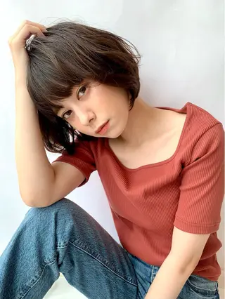 ショート カラー Luce所属・うる艶/韓国風　奈良 優輝のヘアスタイル
