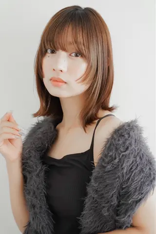 ミディアム Nomura Rizuのヘアスタイル