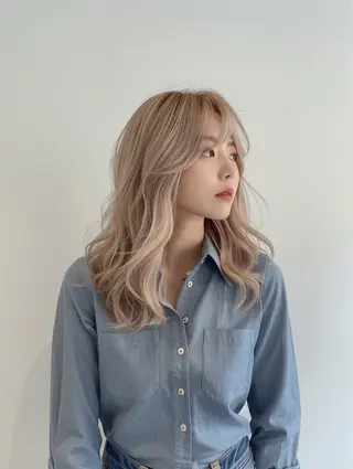 ロング 川上 遥冬のヘアスタイル