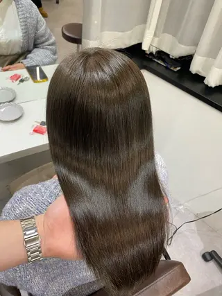 セミロング 髪質改善×縮毛矯正 Core 片山健太のヘアスタイル