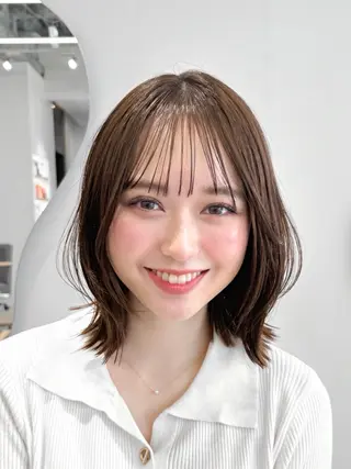 ミディアム ren ボブロブ/ミディアムのヘアスタイル