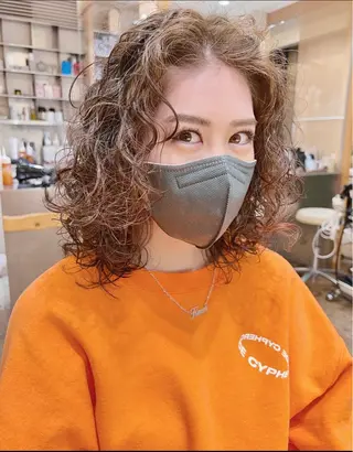 ミディアム パーマ 似合わせカット🫧 /パーマRINAのヘアスタイル