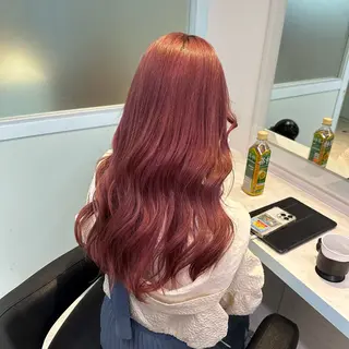 ロング カラー 暖色🩷透明感カラー ♡Maika♡のヘアスタイル