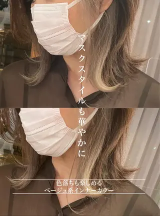 ミディアム 岸川 恭子のヘアスタイル