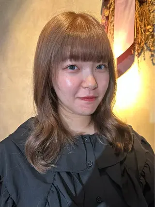 ミディアム カラー ヘアアレンジ キダ ユウナのヘアスタイル