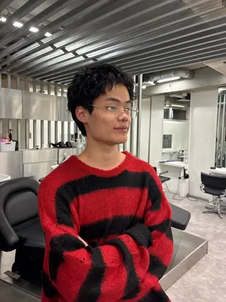 ショート カラー パーマ メンズ fifth 庄子愛彩のヘアスタイル