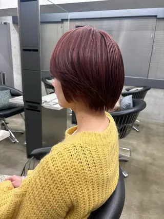 カラー RIN パーマ/暖色カラーのヘアスタイル