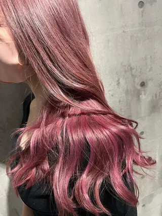 ロング カラー mimiiy梅田 中崎町ハイトーンのヘアスタイル