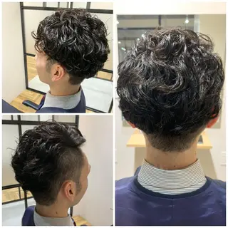 パーマ メンズ 髪質改善🩵艶髪 ストレート🩵山口のヘアスタイル