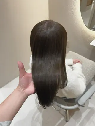セミロング カラー 💫髪質改善ストレー ト💫KITAのヘアスタイル