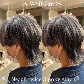 ミディアム カラー メンズ 艶髪カラー/透明感 美髪/白髪/ﾑﾅｶﾀのヘアスタイル