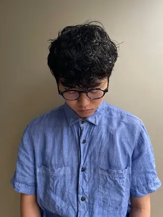 ショート パーマ メンズ 吉田一輝 外国人パーマのヘアスタイル