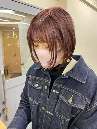 ショート カラー hair design verda所属・レイヤー暖色カラー 池袋Yamamotoのヘアスタイル