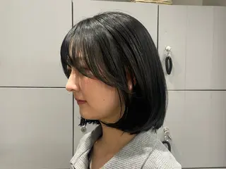 ミディアム カラー イヤリングカラー/ アレンジ/篠崎渚彩のヘアスタイル