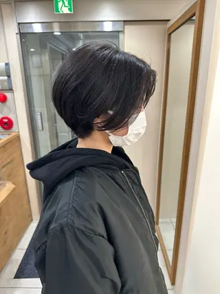 ショート カラー 巻けるケア縮毛矯正✨ ケアカラー✨山下のヘアスタイル