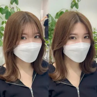 セミロング まつパ/ケア ブリーチ/sEnAのヘアスタイル