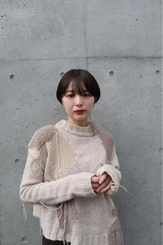 ショート カラー 顔周りカット/ 髪質改善/kazuのヘアスタイル