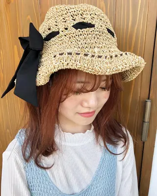 ミディアム クロスパーマ× 透明感カラー✂︎のヘアスタイル