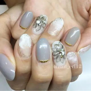ミディアム ネイル nail salon &e eriのネイルデザイン