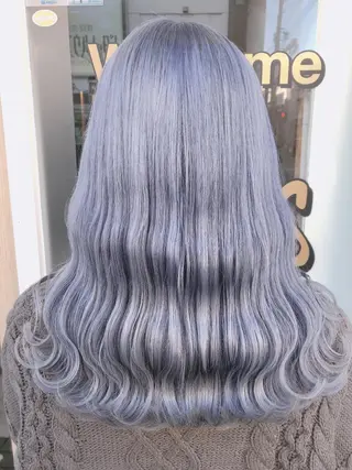 ロング カラー ヘアアレンジ Agu hair trico 久喜3号所属・ハイトーン&透明感 カラー☘️片山優陽のヘアスタイル