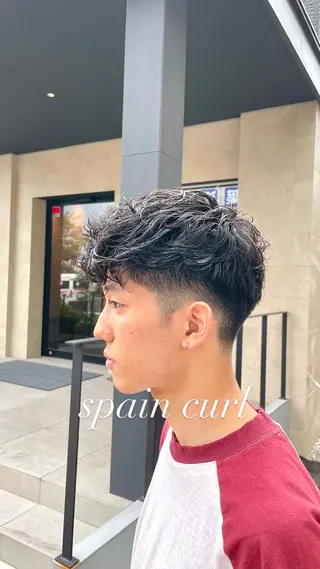 パーマ メンズ 横山 亮太のヘアスタイル
