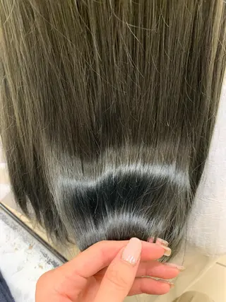 ロング カラー 店長ハイトーンカラー 柞山史奈のヘアスタイル