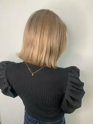 ミディアム カラー 安田 蓮のヘアスタイル