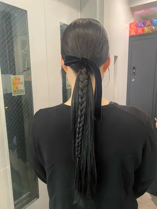 ロング ヘアアレンジ ベージュ/アレンジ /横浜/杉本千夏のヘアスタイル